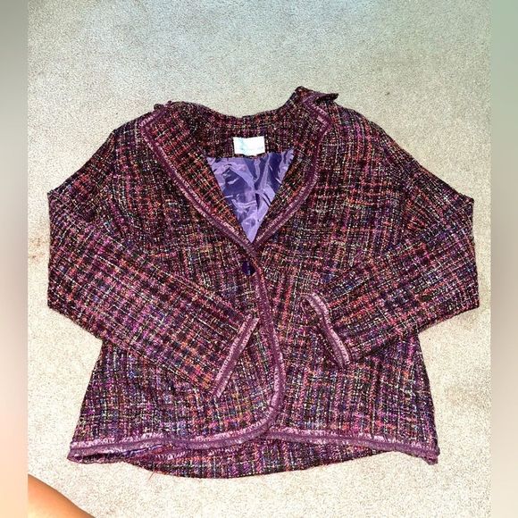 Susan Graver Jackets & Coats Susangraver Tweed Blazer Jacket Chanel